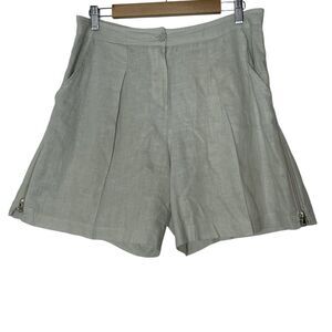 Lauren Vidal Shorts Women Small Beige Formal Elegant